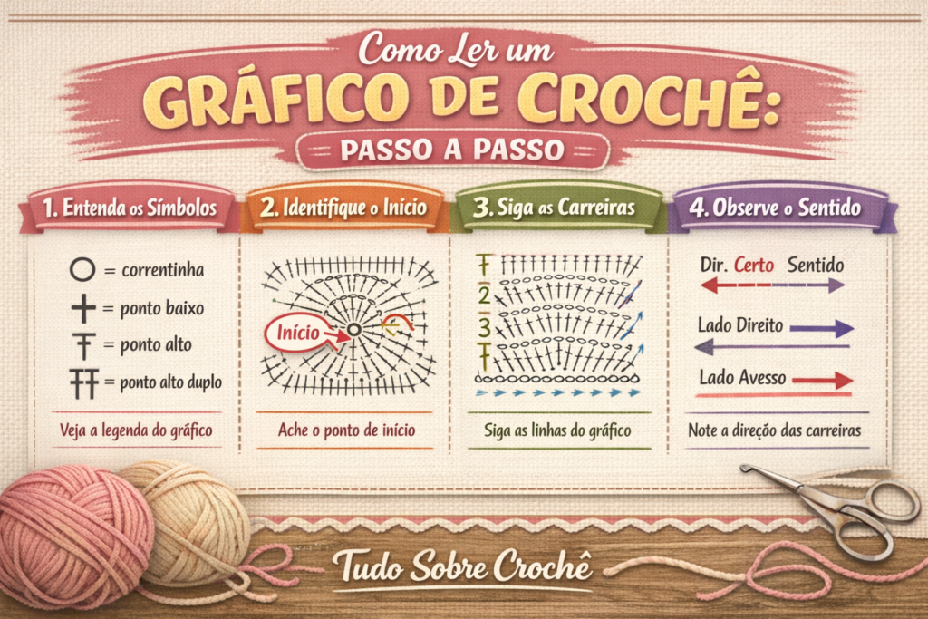 como ler gráficos de croche