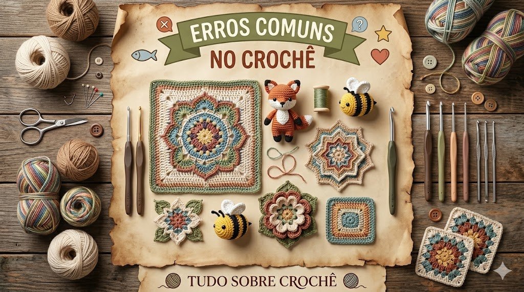 erros comuns no croche