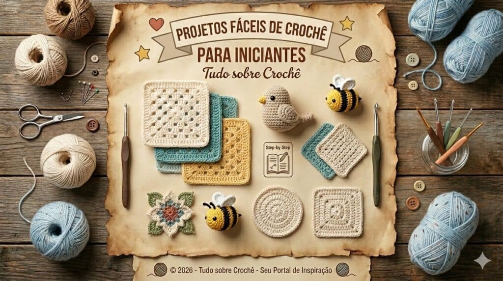 projetos faceis de croche
