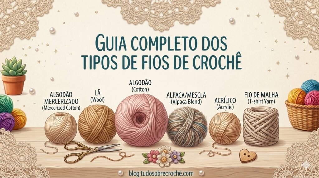 tipos de fios croche